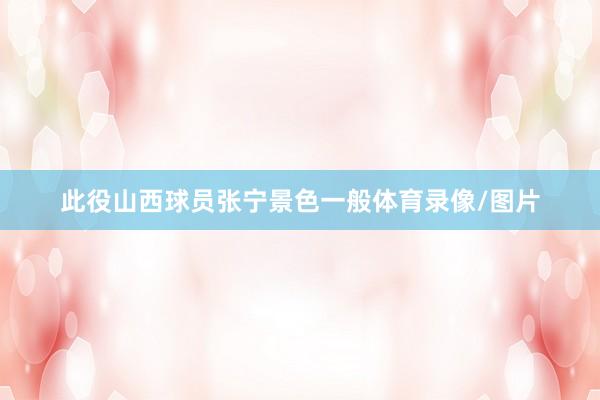 此役山西球员张宁景色一般体育录像/图片