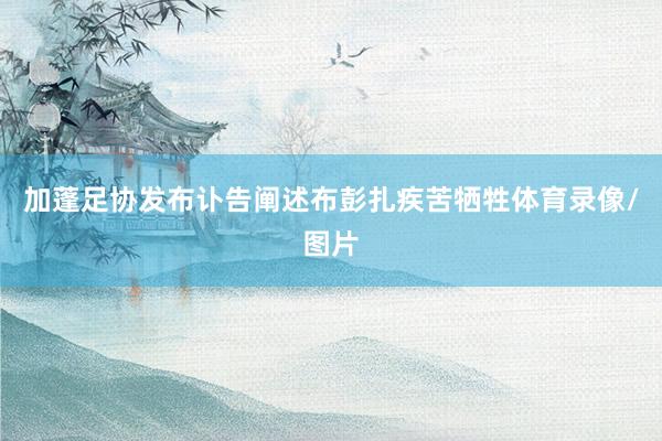 加蓬足协发布讣告阐述布彭扎疾苦牺牲体育录像/图片