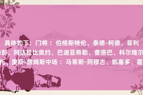 具体如下：门将 ：伯格斯特伦、泰德-柯德、菲利普-约根森后卫 ：阿奇姆彭、阿达拉比奥约、巴迪亚希勒、查洛巴、科尔维尔、库库雷利亚、古斯托、里斯-詹姆斯中场 ：马蒂斯-阿穆古、凯塞多、霍尔、恩佐、雷吉-沃尔什前卫 ：泰里克-乔治、杰克逊、马杜埃凯、姆厄卡、内托、帕尔默、桑乔    体育集锦