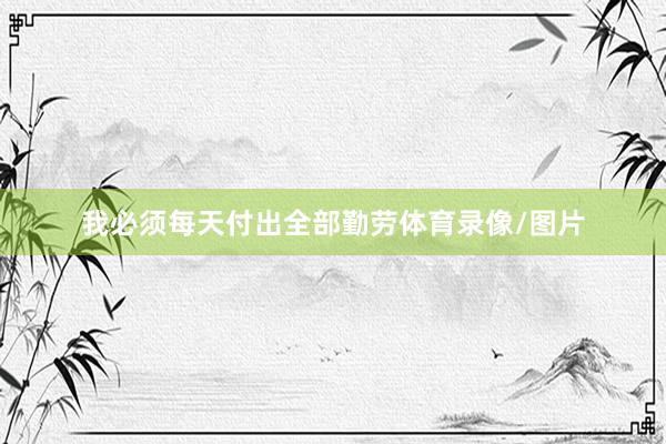 我必须每天付出全部勤劳体育录像/图片