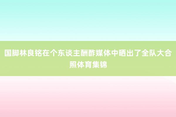 国脚林良铭在个东谈主酬酢媒体中晒出了全队大合照体育集锦